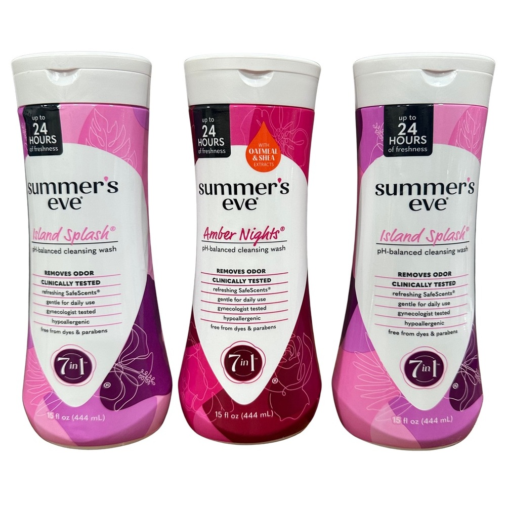 NEW Summer’s Eve Lot of 3 Feminine Cleansing Washes